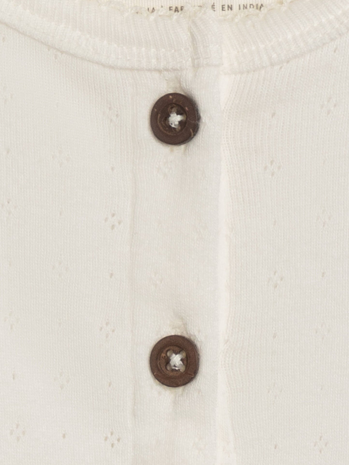 Clara Pointelle Button Down Cardigan