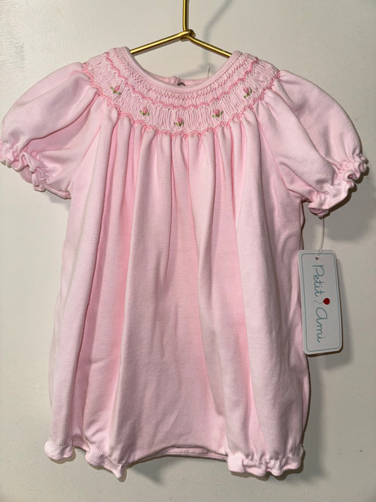 Bishop Smocked Knit Bubble Romper