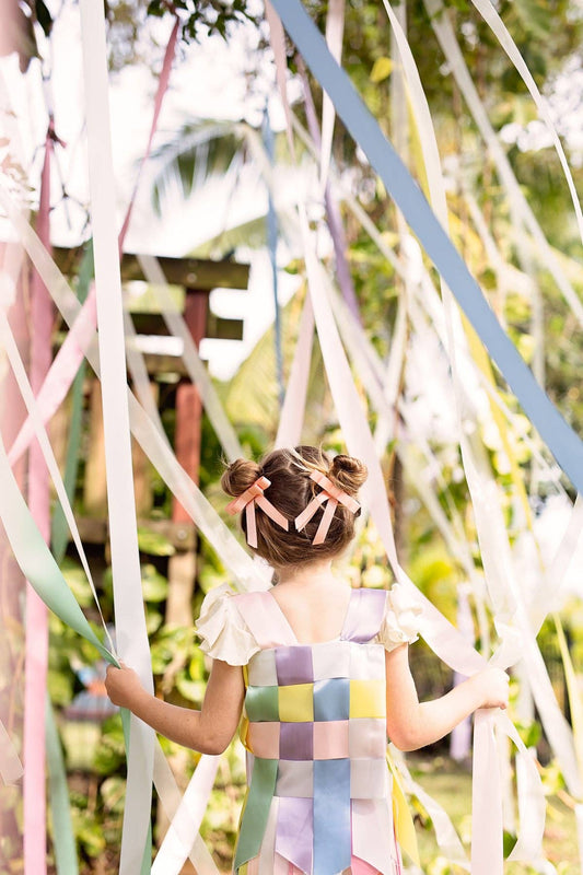 Grosgrain Bow Clip Set (2) - Sweet Nectar