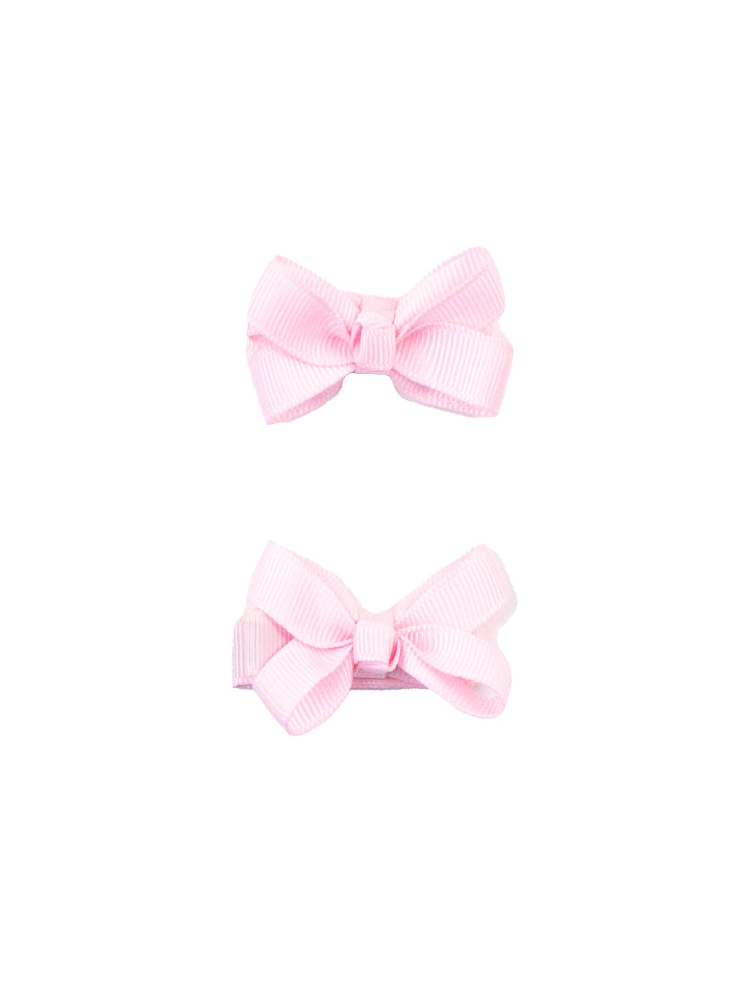 RuffleButts Girls Pink Mini Bow Hair Clip Set