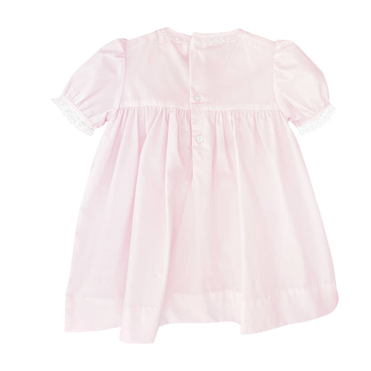 Fully Smocked Dress with French Lace