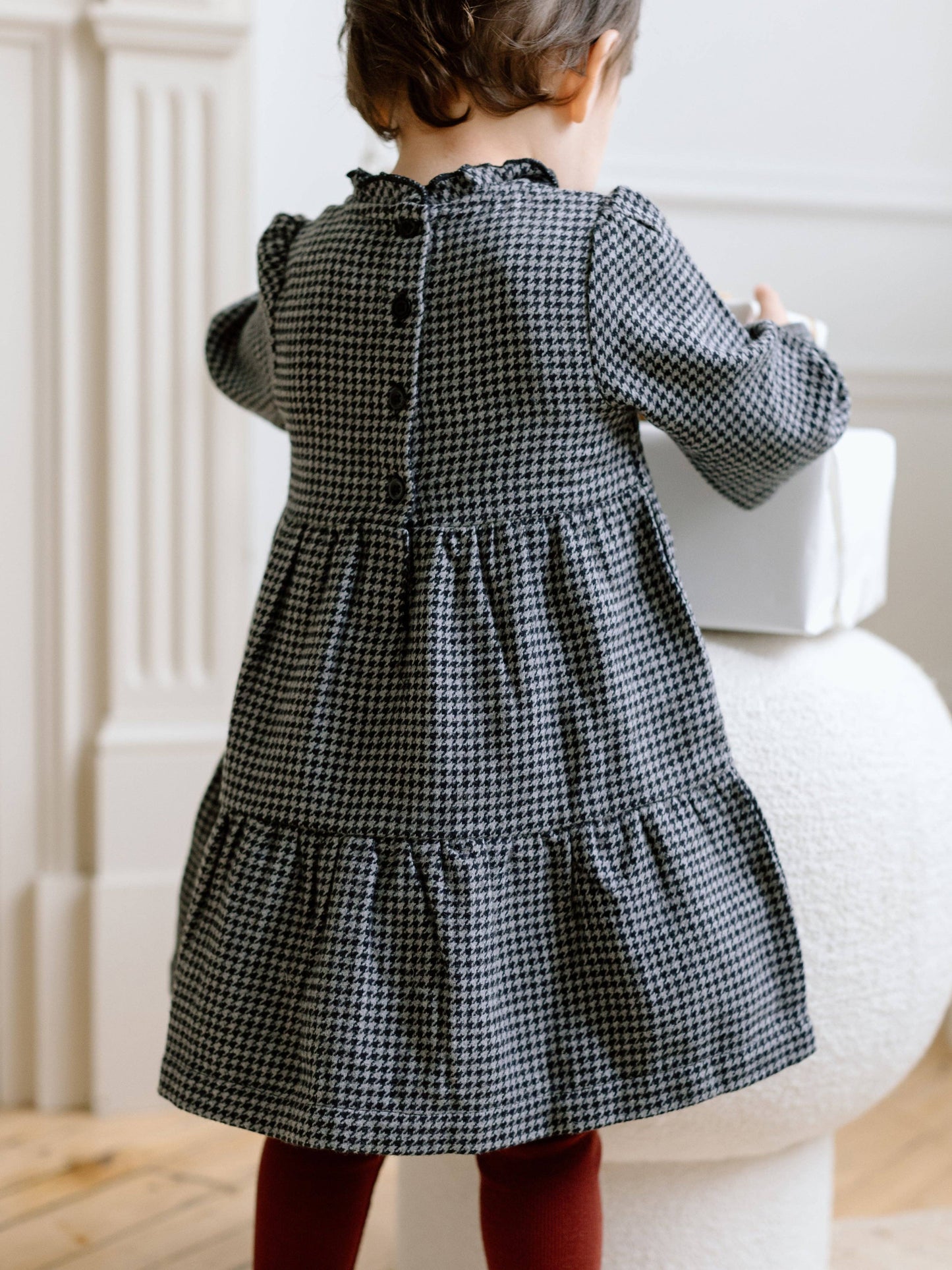 Neela Flannel Ruffle Dress