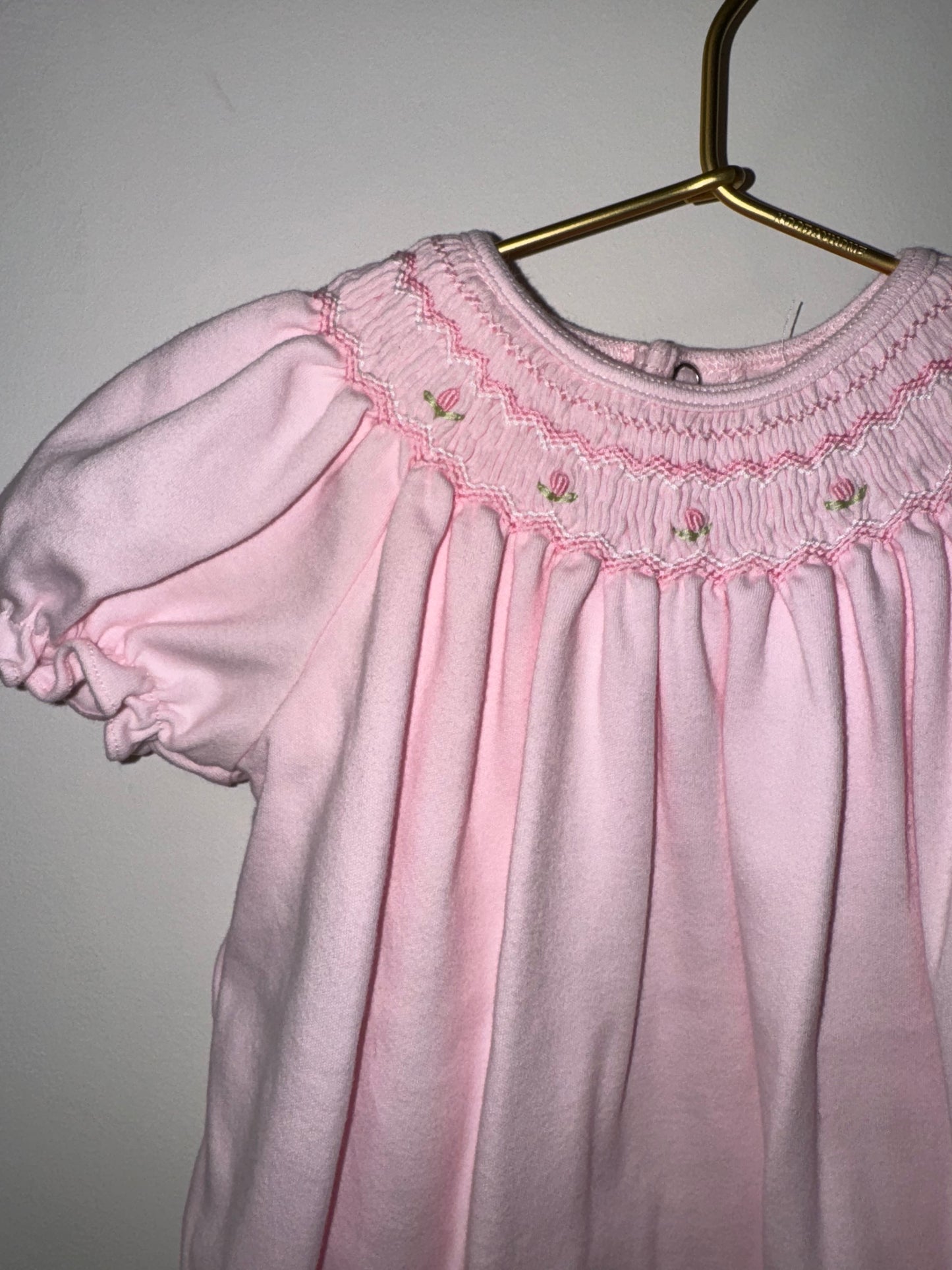 Bishop Smocked Knit Bubble Romper