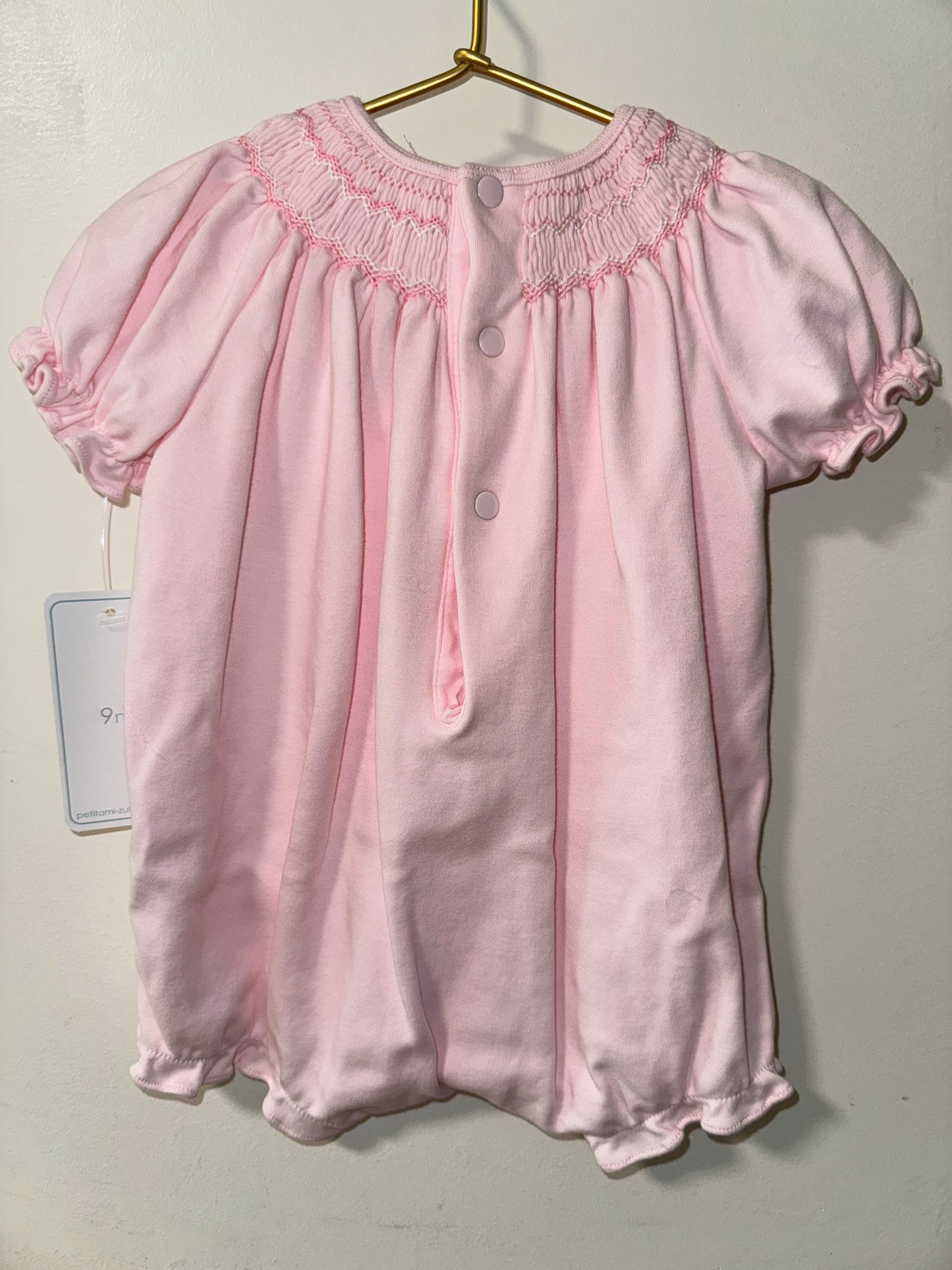 Bishop Smocked Knit Bubble Romper