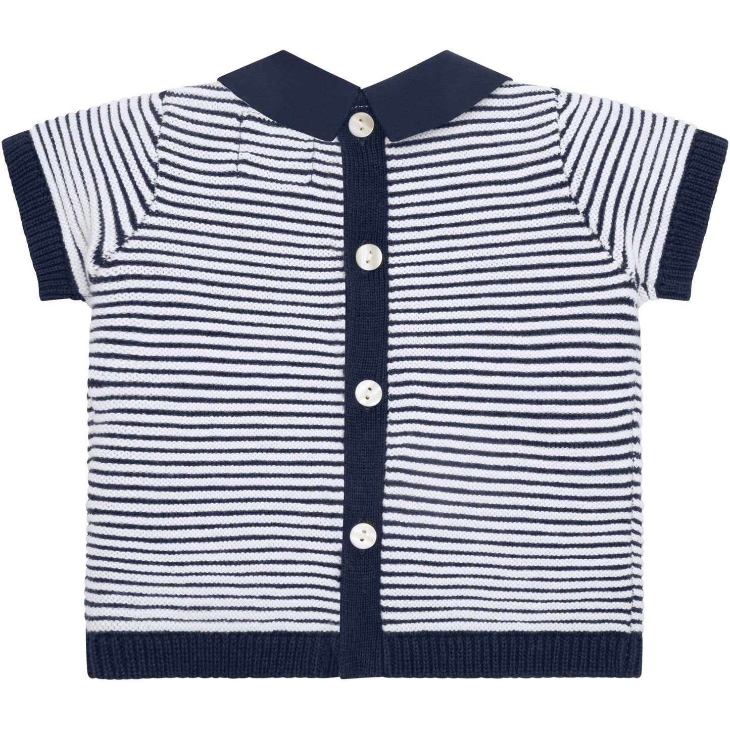 Jerry Navy Boys Stripe Knit Top and Shorts Set