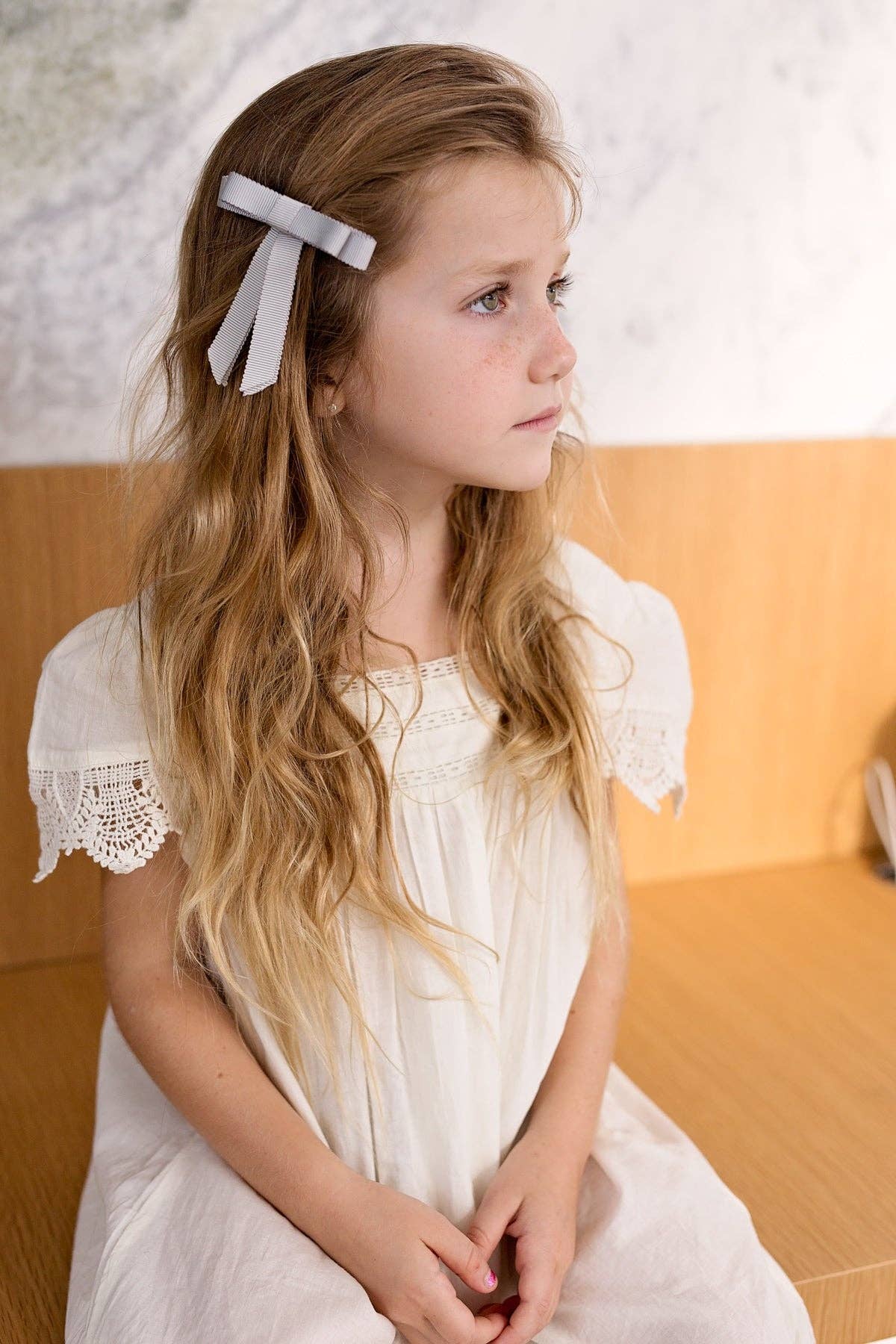 Grosgrain Bow Clip Set (2) - Sweet Nectar