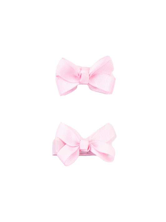 RuffleButts Girls Pink Mini Bow Hair Clip Set