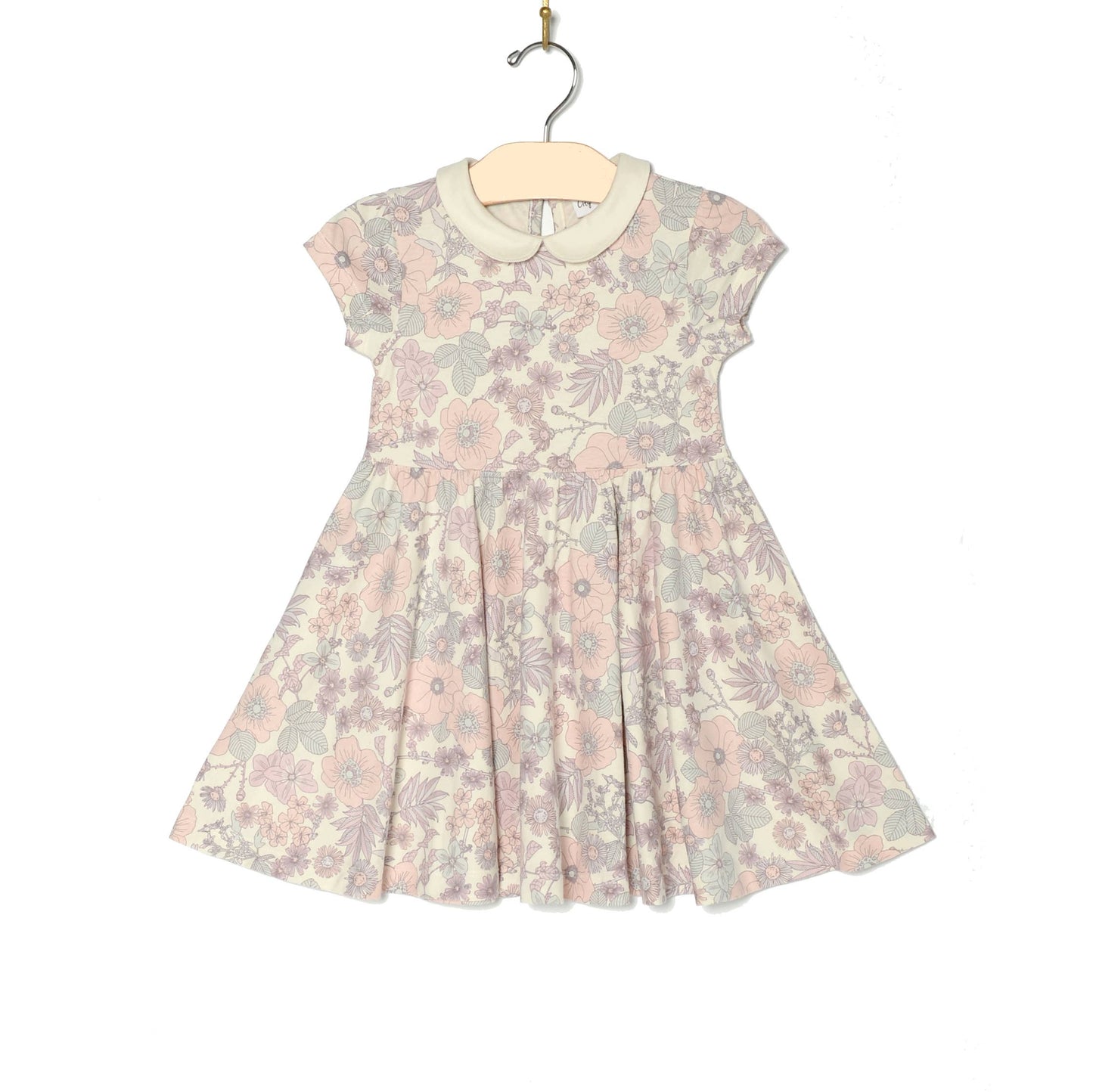 Collar Twirl Dress- Vintage Floral
