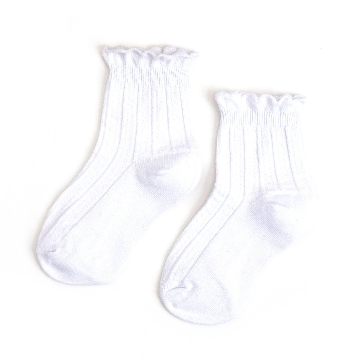 Frill Midi Socks (White)