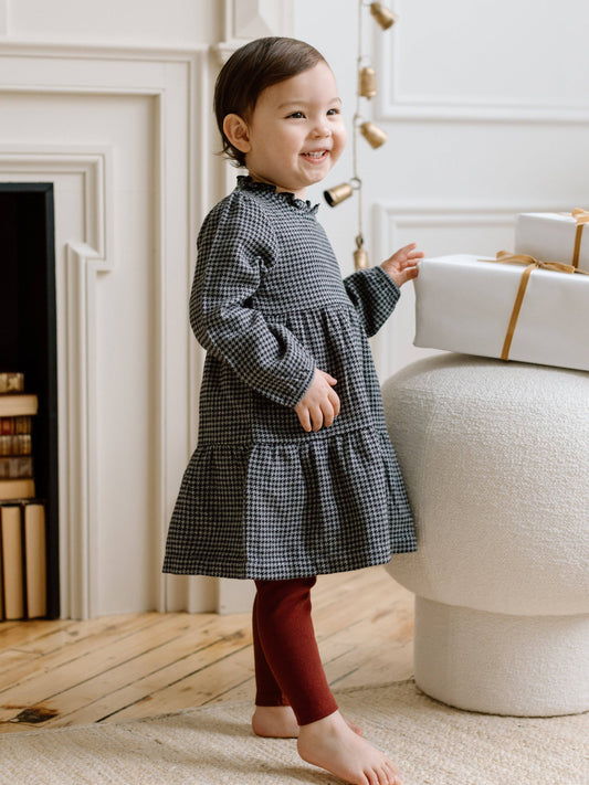 Neela Flannel Ruffle Dress