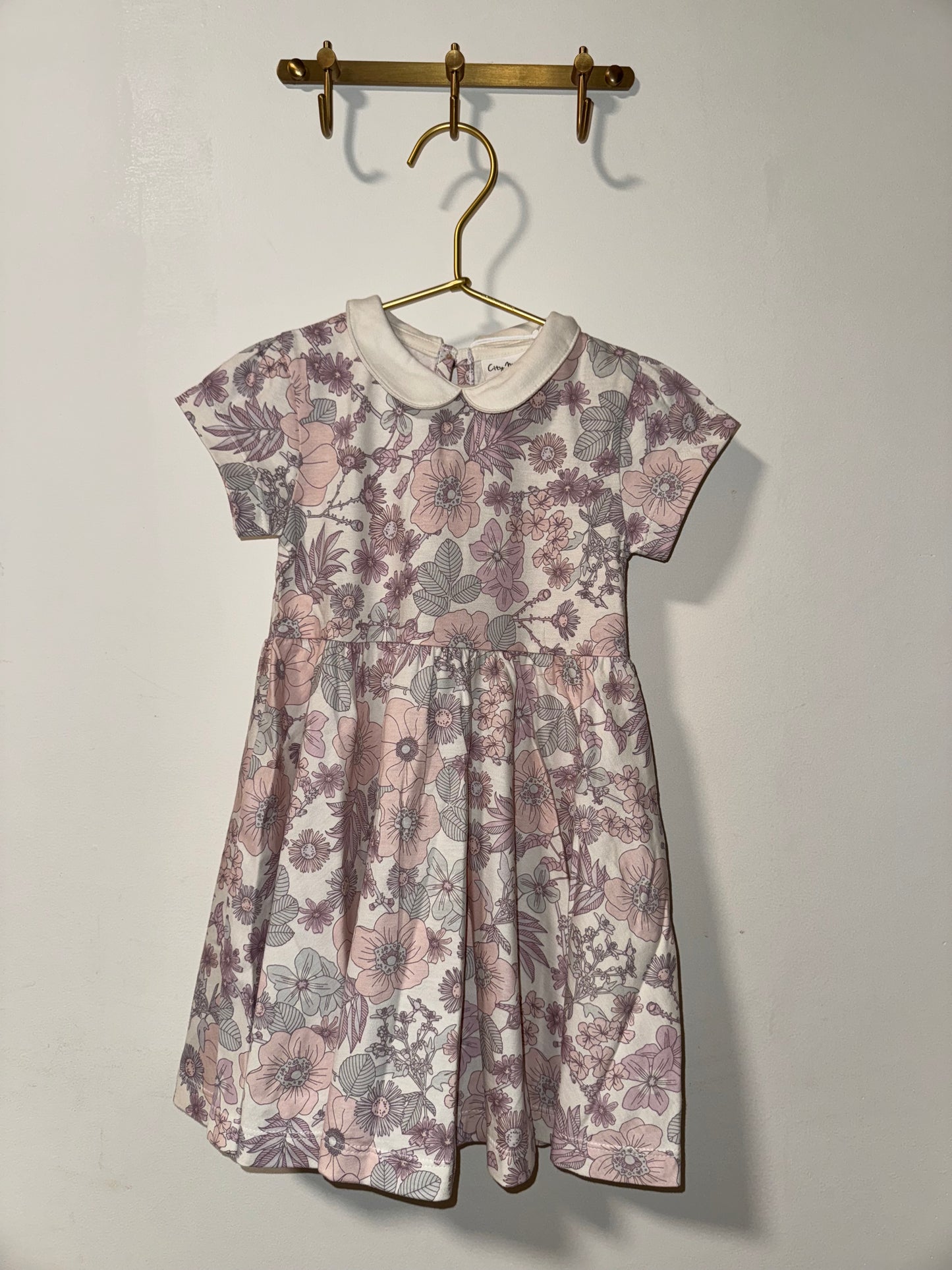 Collar Twirl Dress- Vintage Floral
