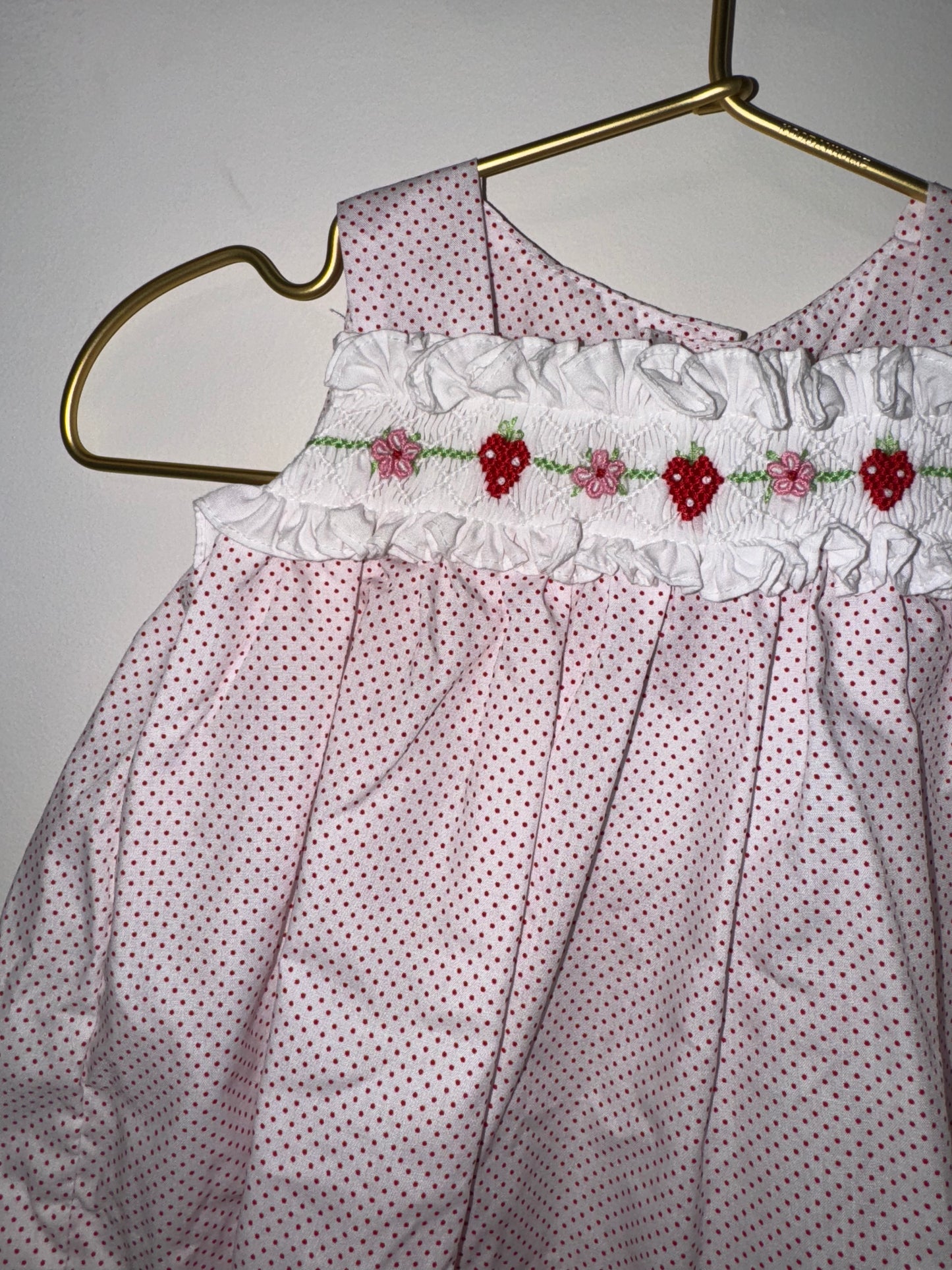 Suntop & Bloomer Set with Strawberry Smocking