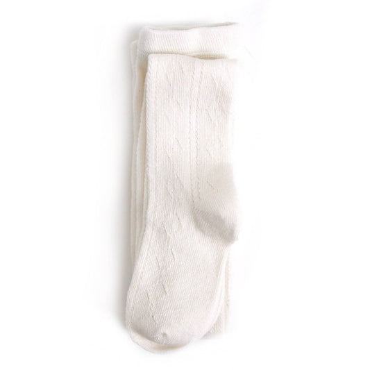 Fancy Knit Tights (Ivory)