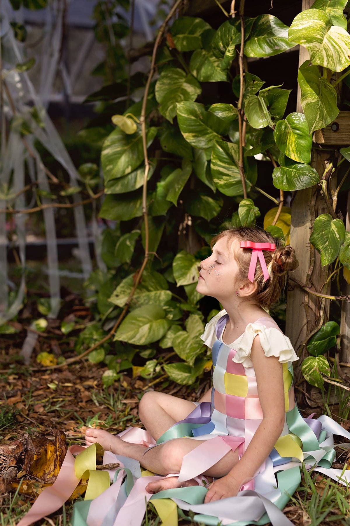 Grosgrain Bow Clip Set (2) - Ivory