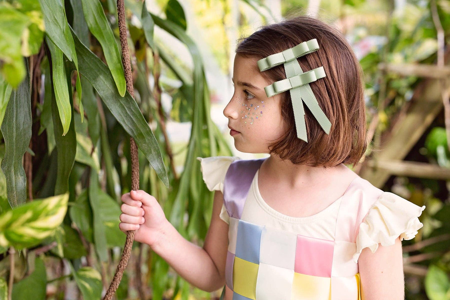 Grosgrain Bow Clip Set (2) - White