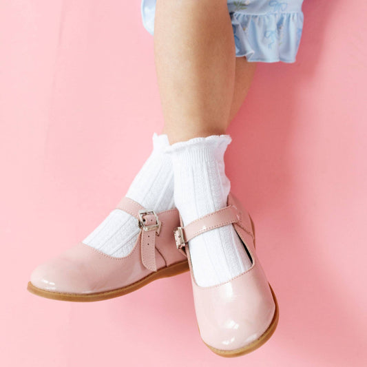 Frill Midi Socks (White)