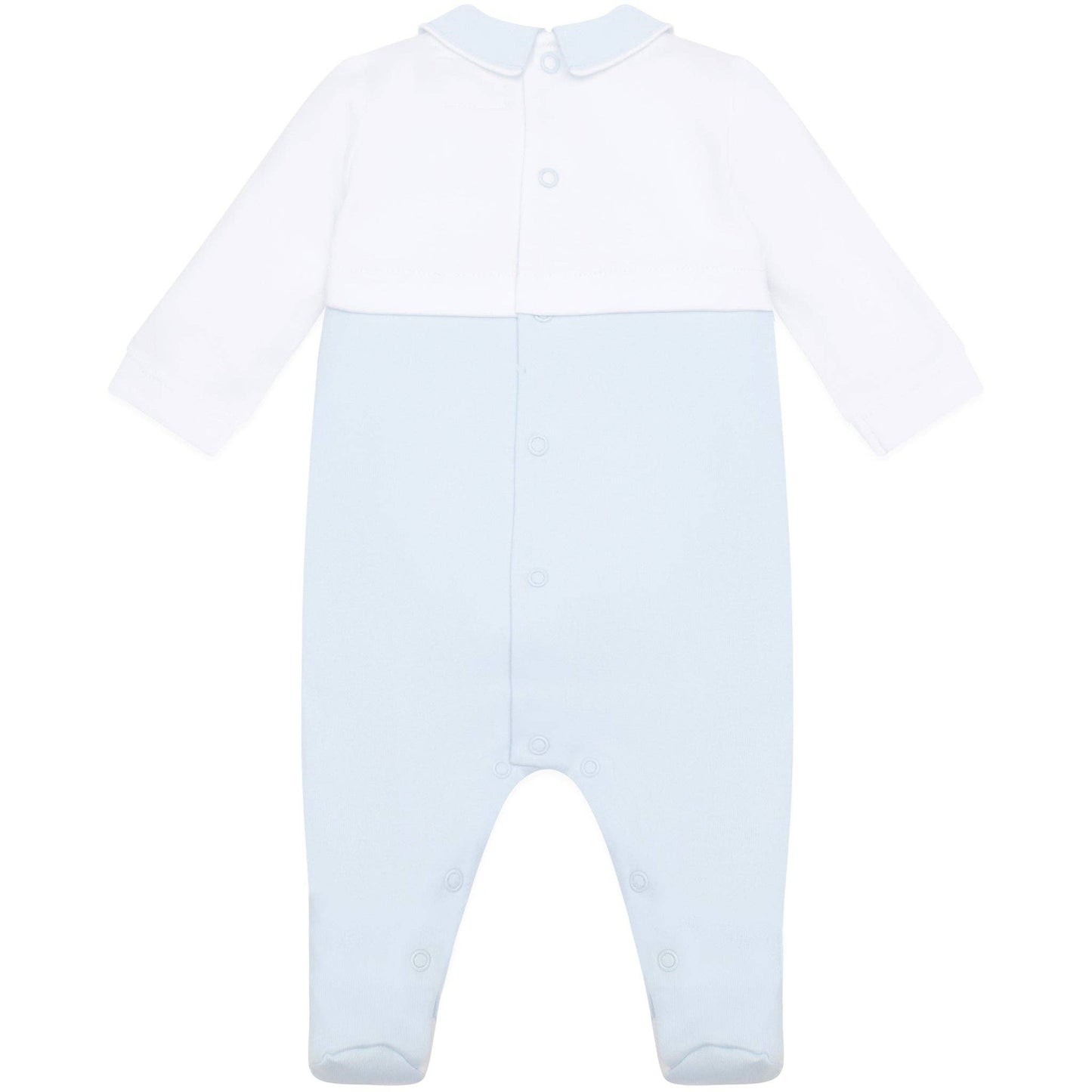 Jasper Blue Boys Teddy Babygrow and Hat