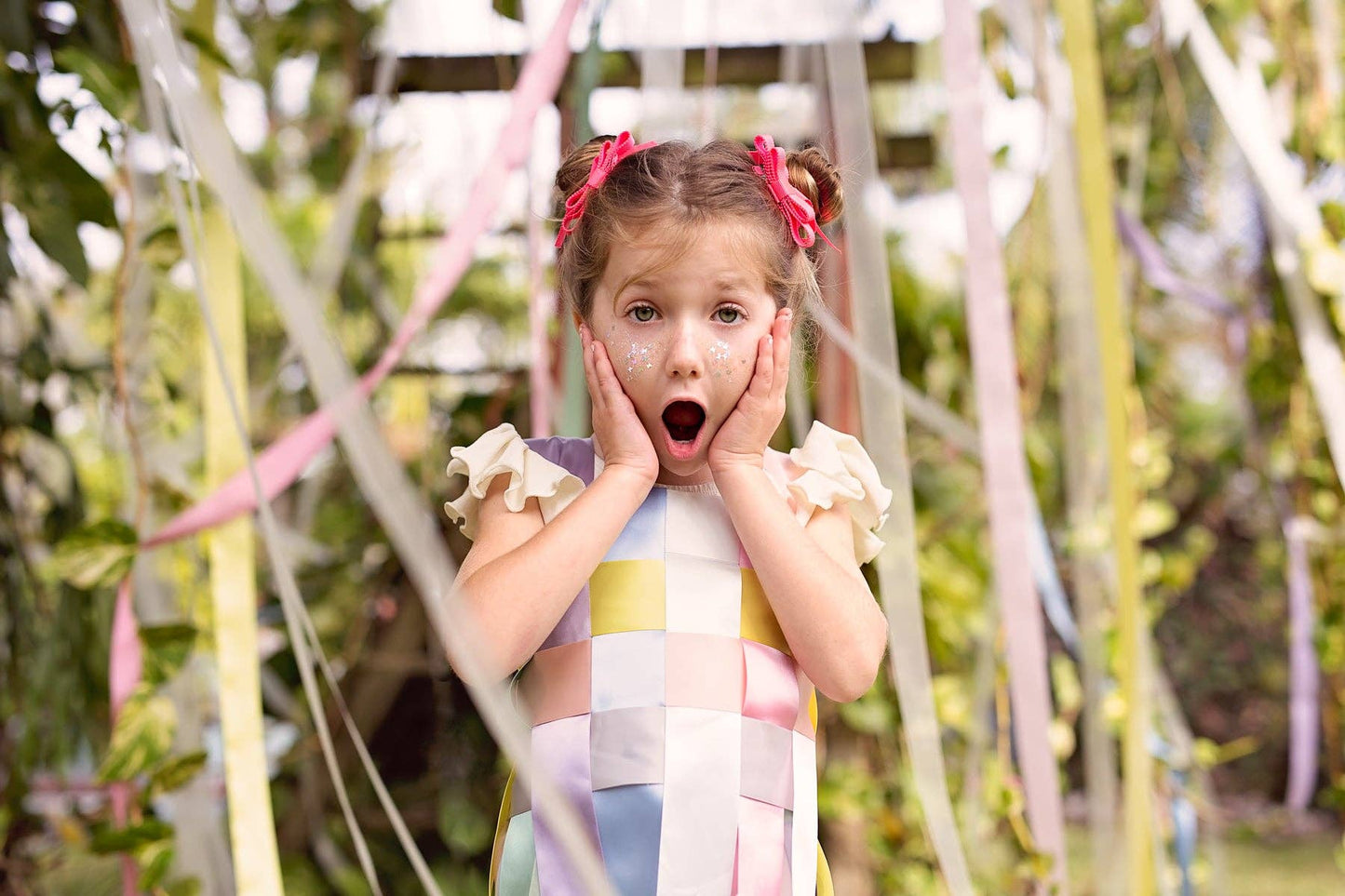 Grosgrain Bow Clip Set (2) - White